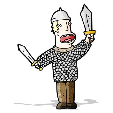karikatür Ortaçağ savaşçı