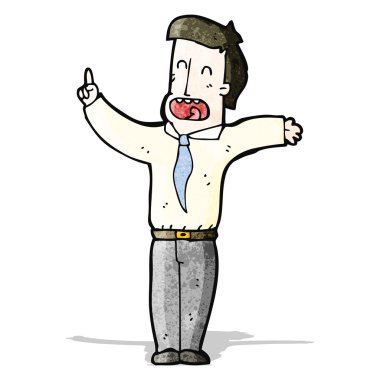 Çizgi film öfkeli patron haykırış