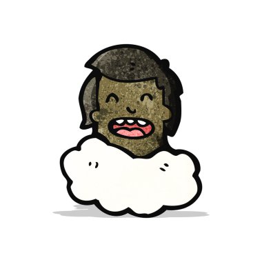 adam başı bulutlar karikatür