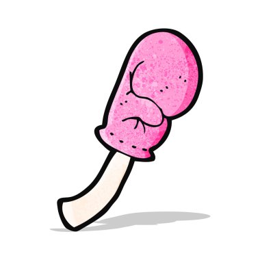 karikatür pembe Boks eldiveni