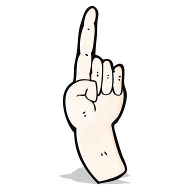 işaret eden el karikatür