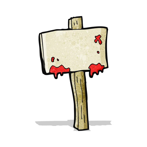 Bloody sign cartoon — Stock Vector