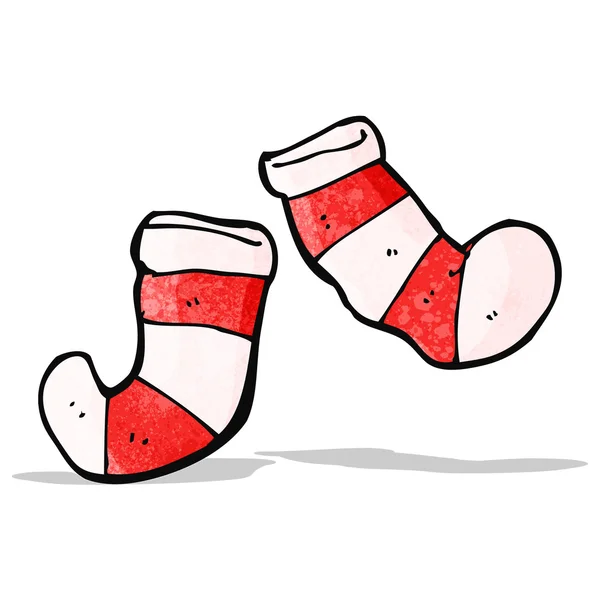 Chaussettes rayées de bande dessinée — Image vectorielle