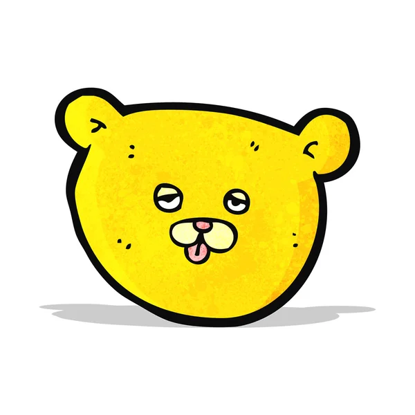 Osito de peluche cabeza de dibujos animados — Vector de stock