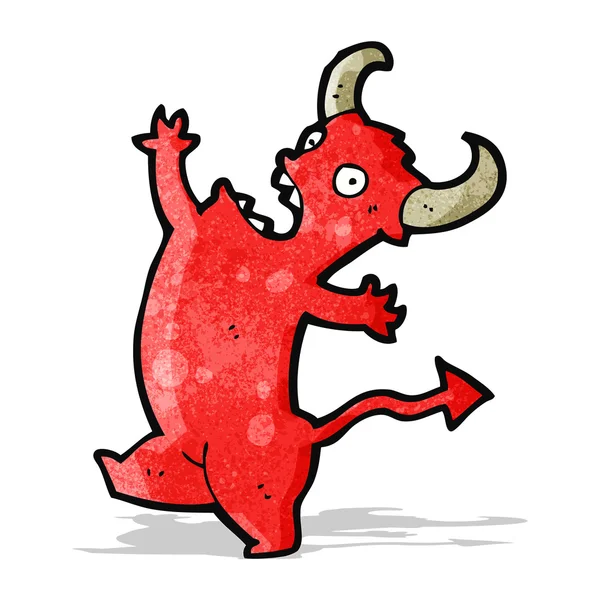 Мультфильм о маленьком дьяволе — стоковый вектор