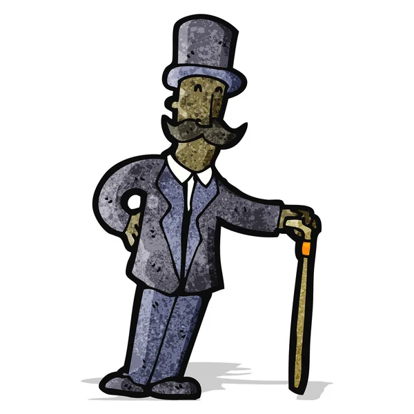 Kreslený viktoriánské muž — Stockový vektor