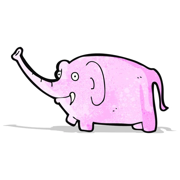 만화 핑크 코끼리 — 스톡 벡터