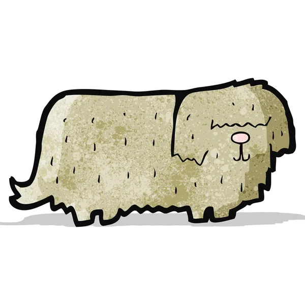 Cartone animato cane peloso — Vettoriale Stock