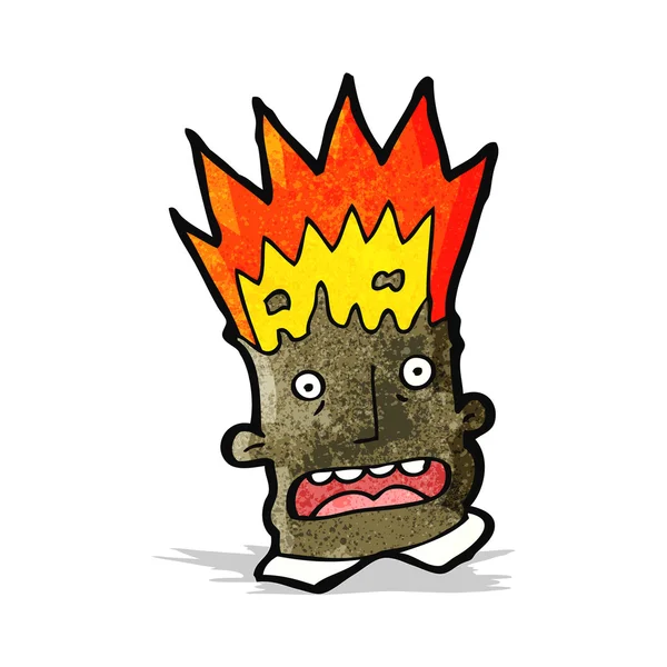 Uomo dei cartoni animati con testa esplosiva — Vettoriale Stock