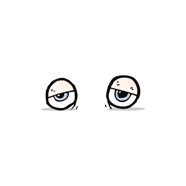 Cansados ojos de dibujos animados símbolo — Vector de stock