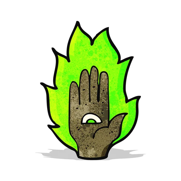 Spooky magische hand symbool — Stockvector