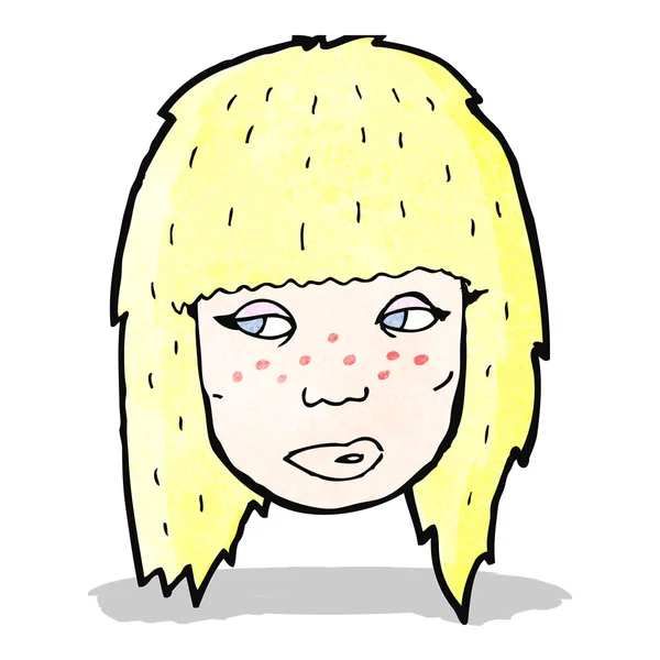 Мультяшное лицо блондинки — стоковый вектор