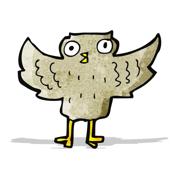 Funny little owl cartoon — Stock Vector