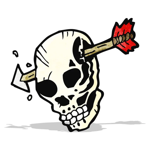 Karikatür skull simgesi — Stok Vektör