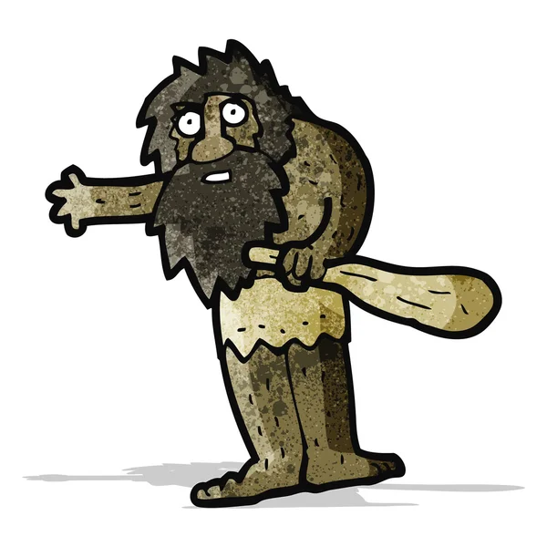 Uomo delle caverne cartone animato — Vettoriale Stock