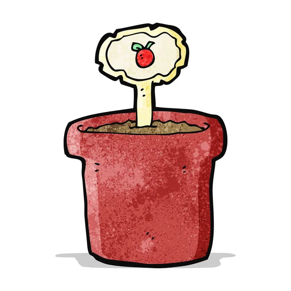 Cartoon flowerpot — Stock Vector