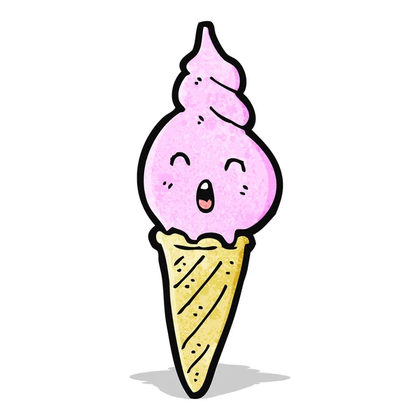 Personagem de desenho animado sorvete — Vetor de Stock