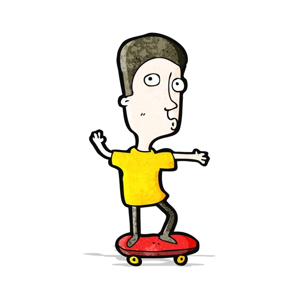 Cartoon Junge auf Skateboard — Stockvektor