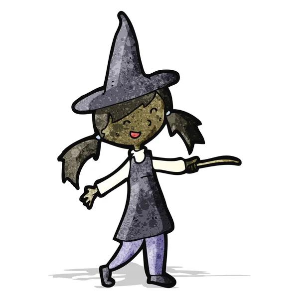 Cartoon witch flicka — Stock vektor