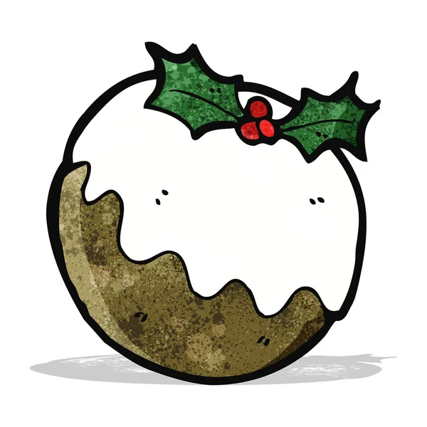 Cartoon-Weihnachtspudding — Stockvektor