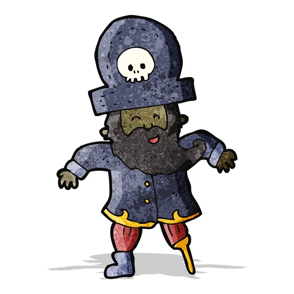 Pirata capitán de dibujos animados — Vector de stock