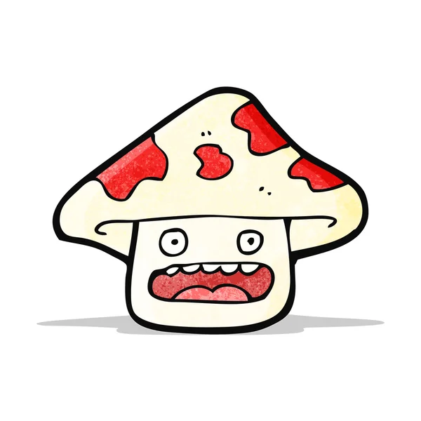 Mushroom cartoon character — Stock Vector