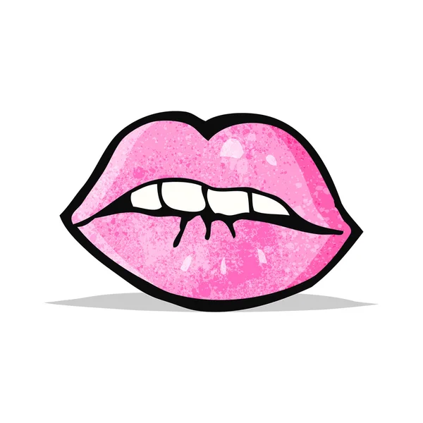 Labios de dibujos animados — Vector de stock