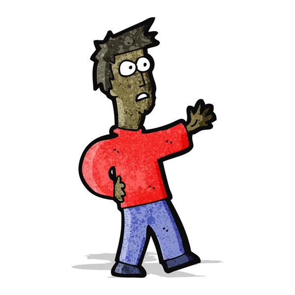 Hombre de dibujos animados gesto — Vector de stock