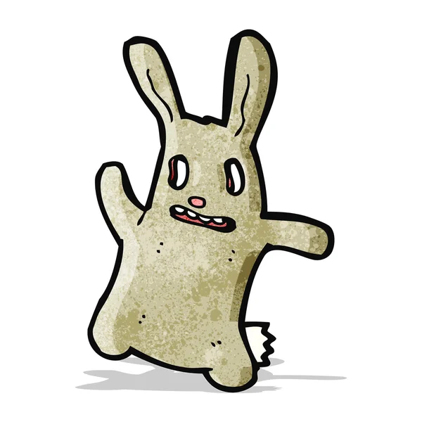 Assustador zombie coelho desenhos animados — Vetor de Stock