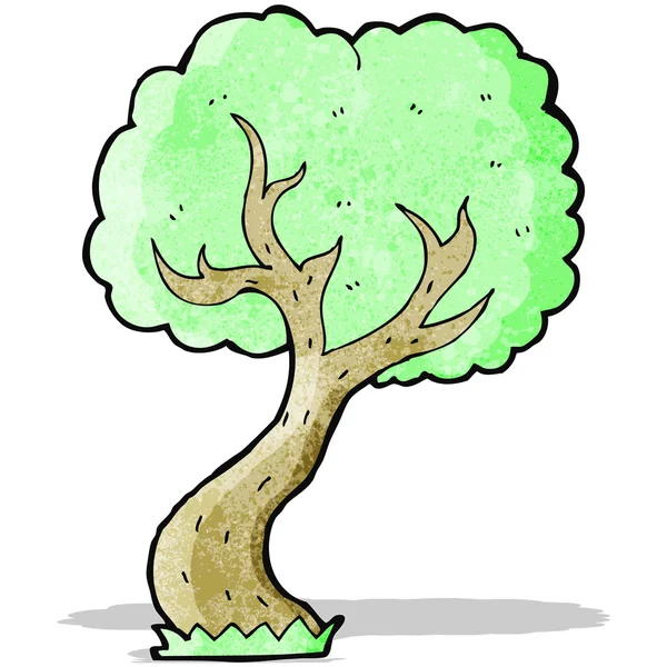 Árbol retorcido de dibujos animados — Vector de stock