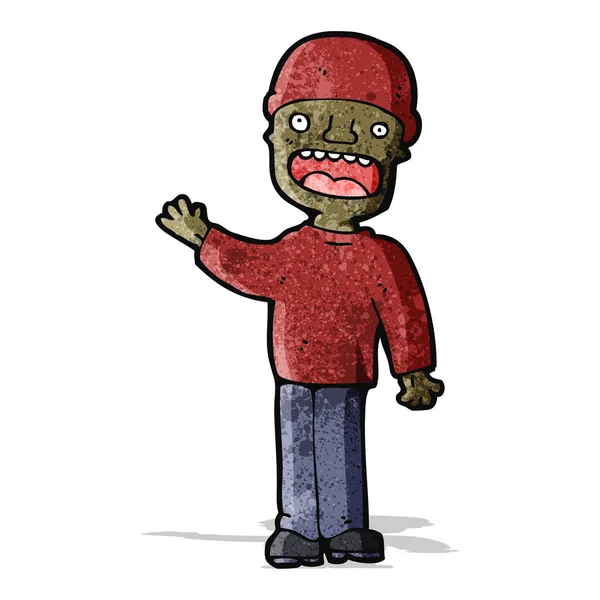 Cartoon pratende man in hoed — Stockvector