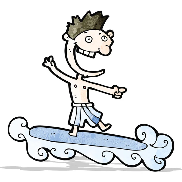 Cartoon surfer — Stock Vector