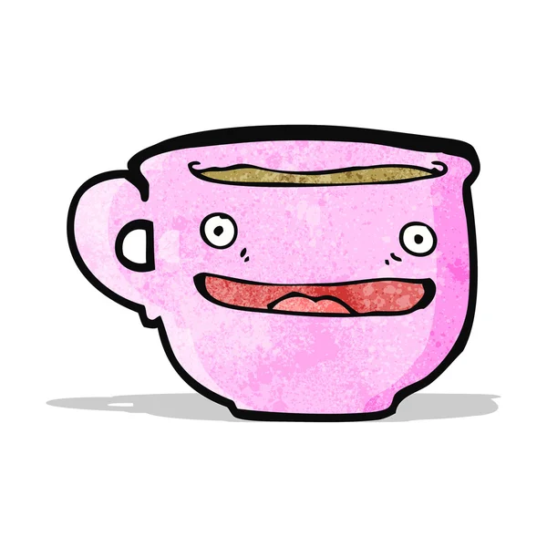 Cartoon happy cup — Stock Vector