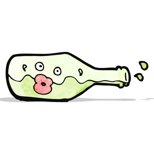 卡通葡萄酒瓶的脸 — 图库矢量图片