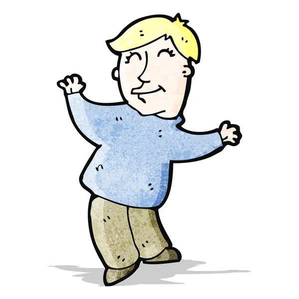 Hombre bailarín de dibujos animados — Vector de stock