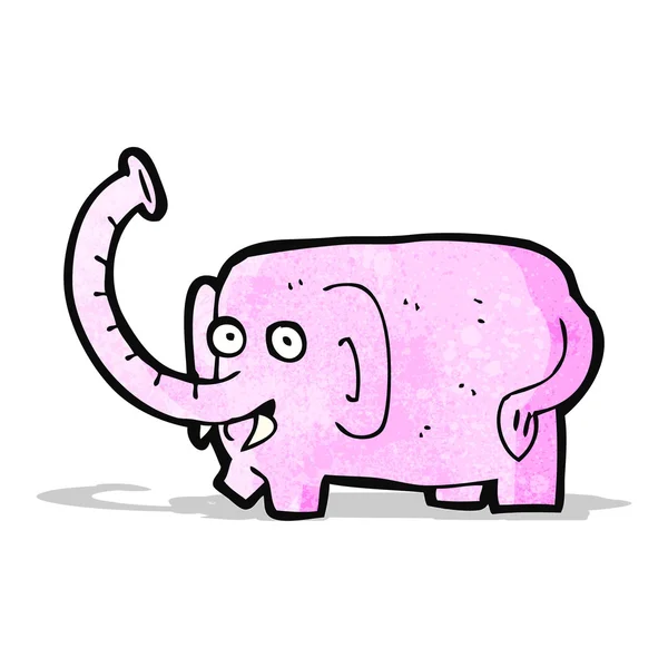 Dessin animé éléphant rose — Image vectorielle