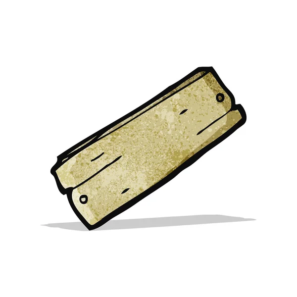 Cartoon plank van hout — Stockvector