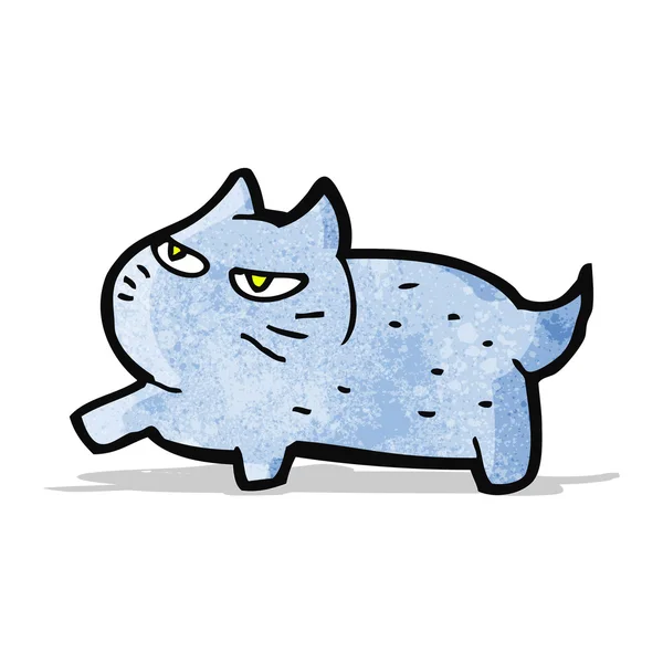 Cartone animato arrabbiato piccolo gatto — Vettoriale Stock