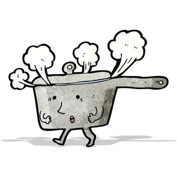 Cartoon hot saucepan — Stock Vector