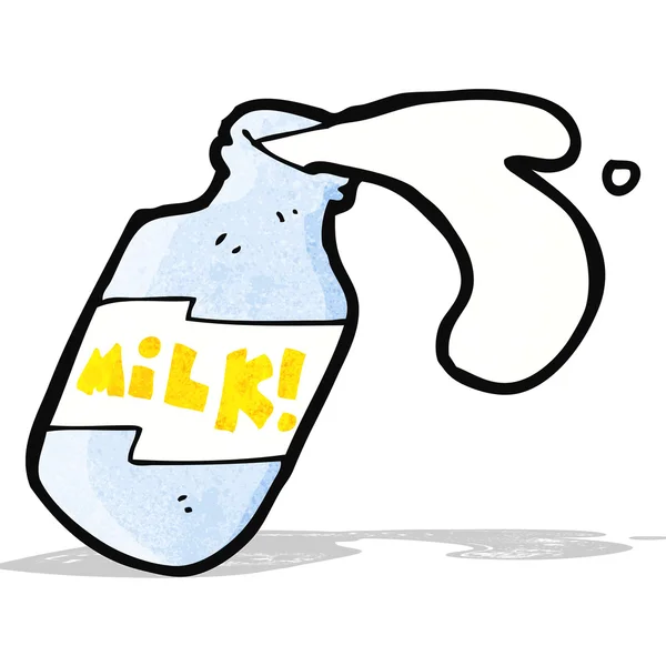 Dessin animé lait renversé — Image vectorielle
