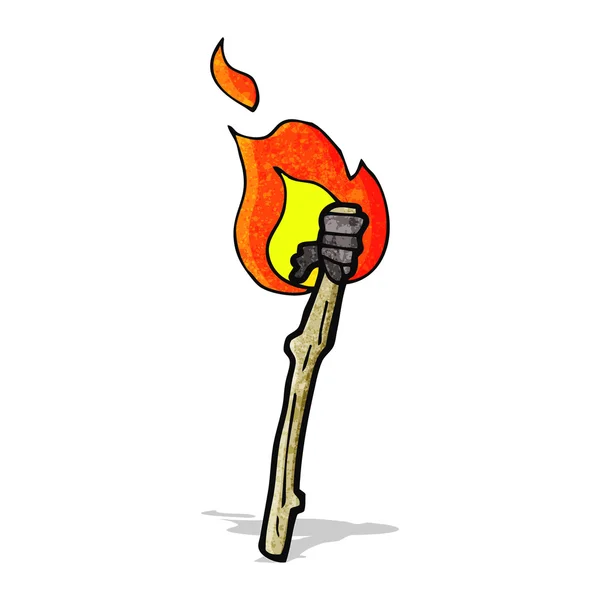 Flaming torche cartoon — Stock vektor