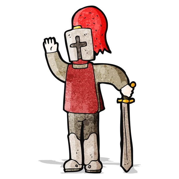 Cavaliere medievale dei cartoni animati — Vettoriale Stock