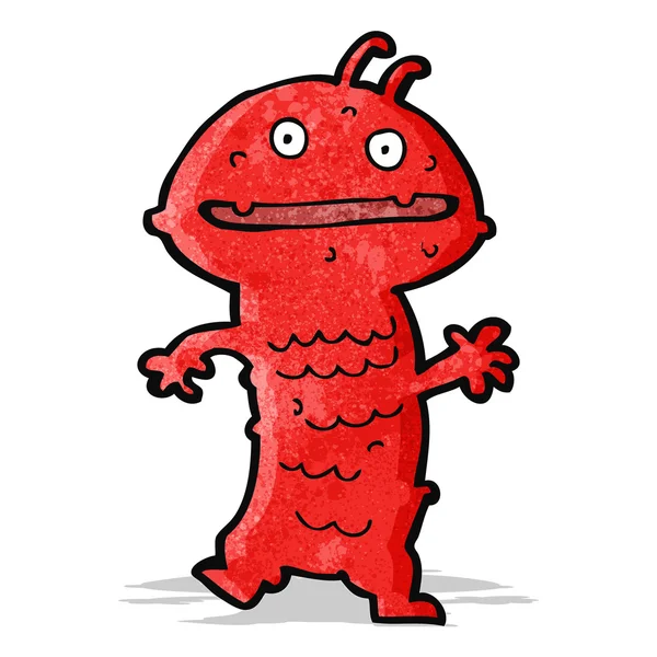 Cartoon funny little monster — Stock Vector