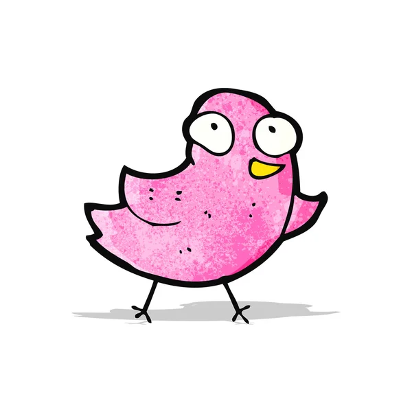 Cartoon roze vogel — Stockvector