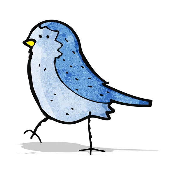 Cartoon blauwe vogel — Stockvector