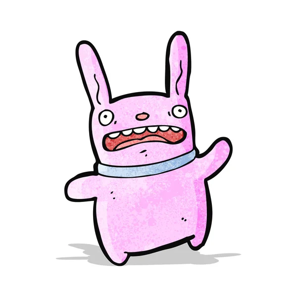 Lapin lapin rose dessin animé — Image vectorielle