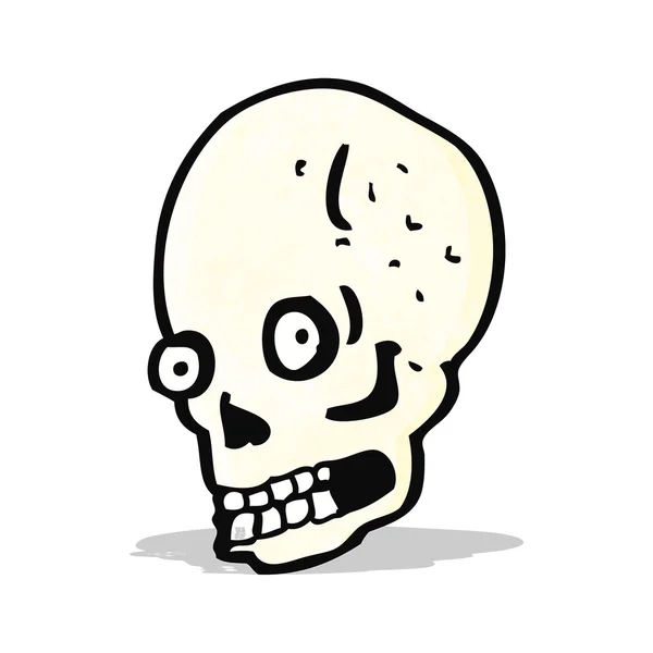 漫画不気味な頭蓋骨 — ストックベクタ