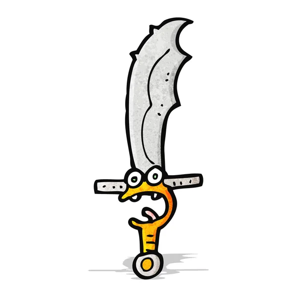 Espada curvada de dibujos animados — Vector de stock