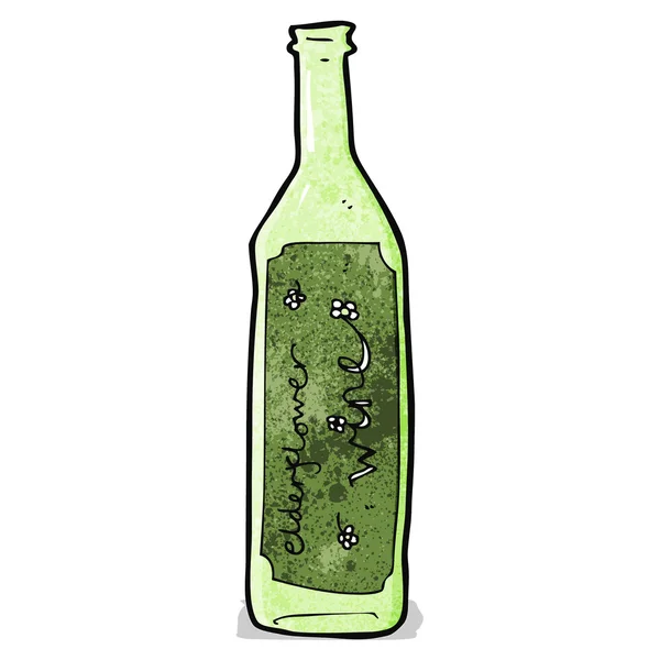 Botol anggur kartun - Stok Vektor