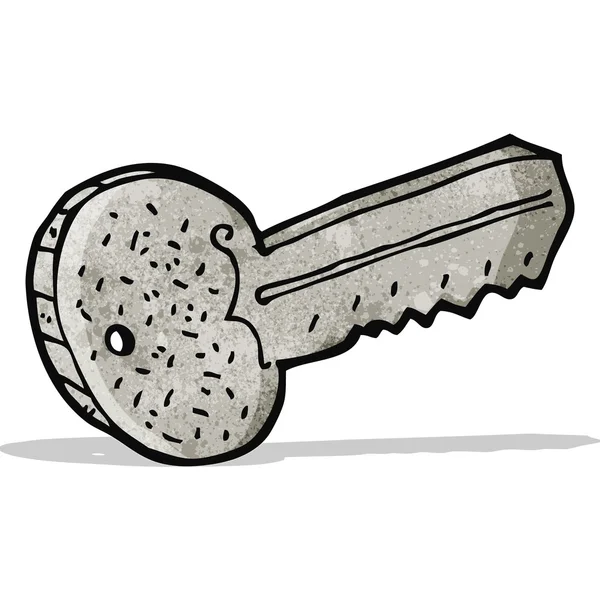 Llave de metal de dibujos animados — Vector de stock